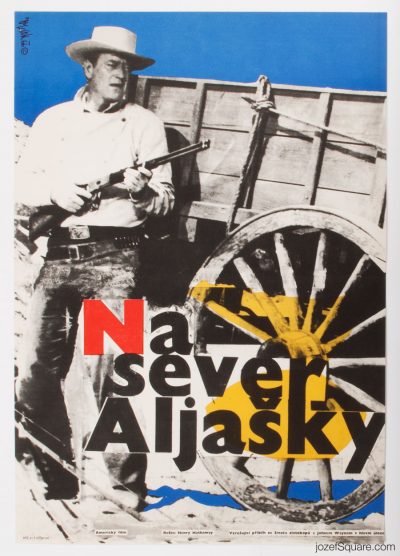 North to Alaska Movie Poster, John Wayne, 60s Western Cinema Art